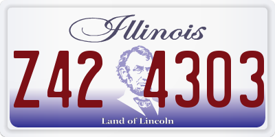 IL license plate Z424303