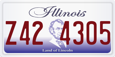 IL license plate Z424305