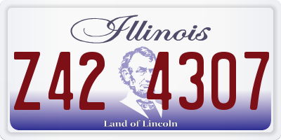 IL license plate Z424307
