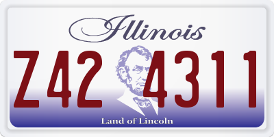 IL license plate Z424311
