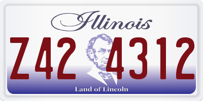 IL license plate Z424312