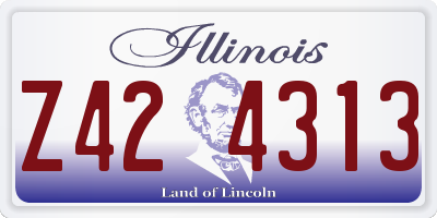 IL license plate Z424313