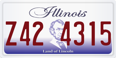IL license plate Z424315