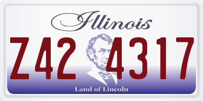 IL license plate Z424317
