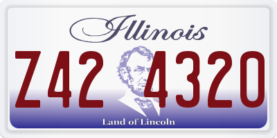 IL license plate Z424320