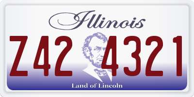 IL license plate Z424321