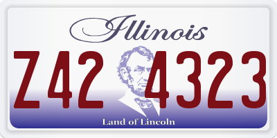 IL license plate Z424323