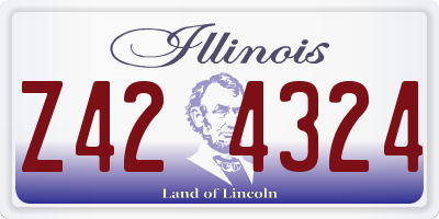 IL license plate Z424324