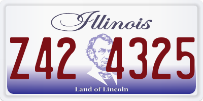 IL license plate Z424325