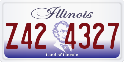 IL license plate Z424327