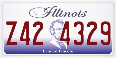 IL license plate Z424329