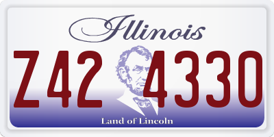 IL license plate Z424330