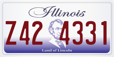 IL license plate Z424331