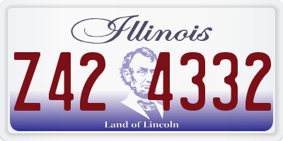 IL license plate Z424332