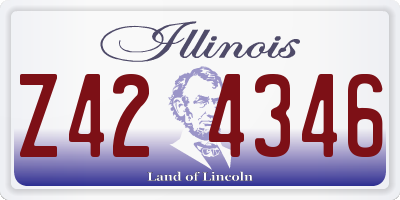 IL license plate Z424346