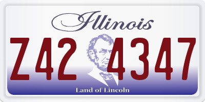 IL license plate Z424347