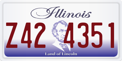 IL license plate Z424351