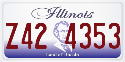 IL license plate Z424353