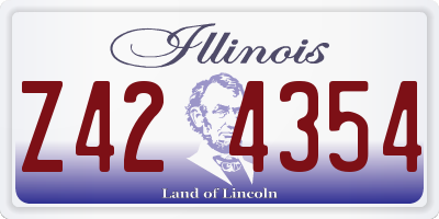 IL license plate Z424354