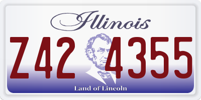 IL license plate Z424355