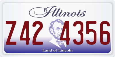 IL license plate Z424356