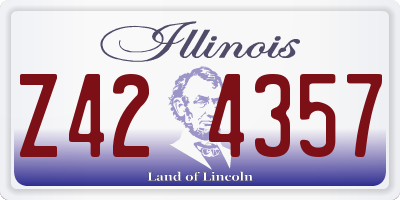 IL license plate Z424357