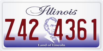 IL license plate Z424361