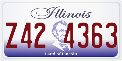 IL license plate Z424363