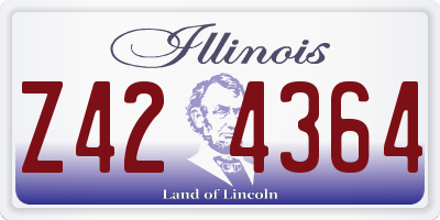IL license plate Z424364