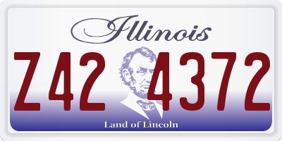 IL license plate Z424372