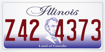 IL license plate Z424373