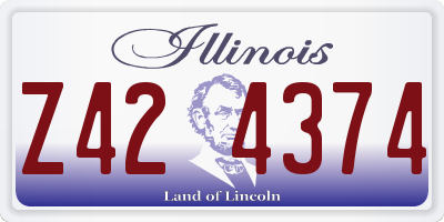 IL license plate Z424374