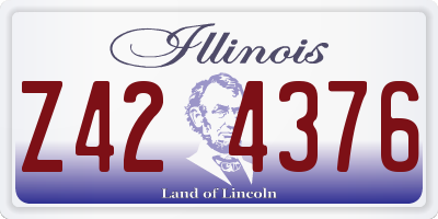 IL license plate Z424376