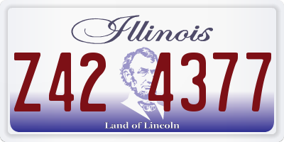 IL license plate Z424377