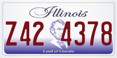 IL license plate Z424378