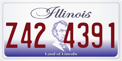IL license plate Z424391
