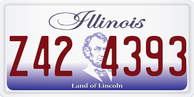 IL license plate Z424393
