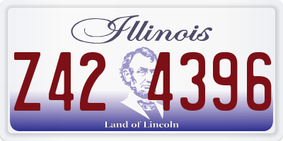 IL license plate Z424396