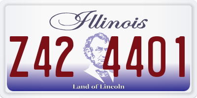 IL license plate Z424401