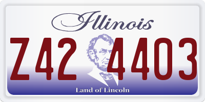 IL license plate Z424403