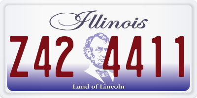 IL license plate Z424411
