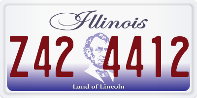 IL license plate Z424412