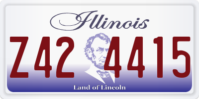 IL license plate Z424415