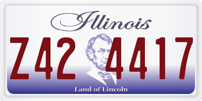 IL license plate Z424417