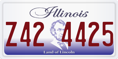 IL license plate Z424425