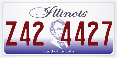 IL license plate Z424427