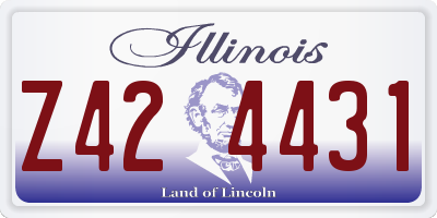 IL license plate Z424431