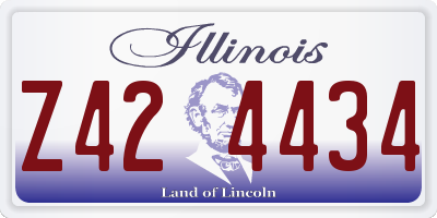 IL license plate Z424434
