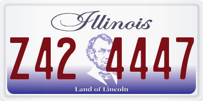 IL license plate Z424447