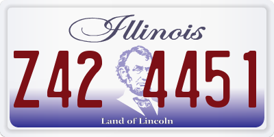 IL license plate Z424451